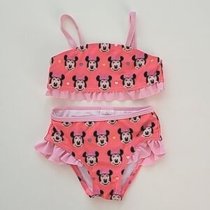 Disney Baby Minnie Mouse 2 piece swimsuit 6-9m